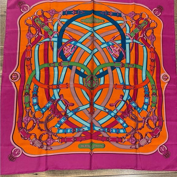 Hermes Cavalcadour Silk Scarf Twilly